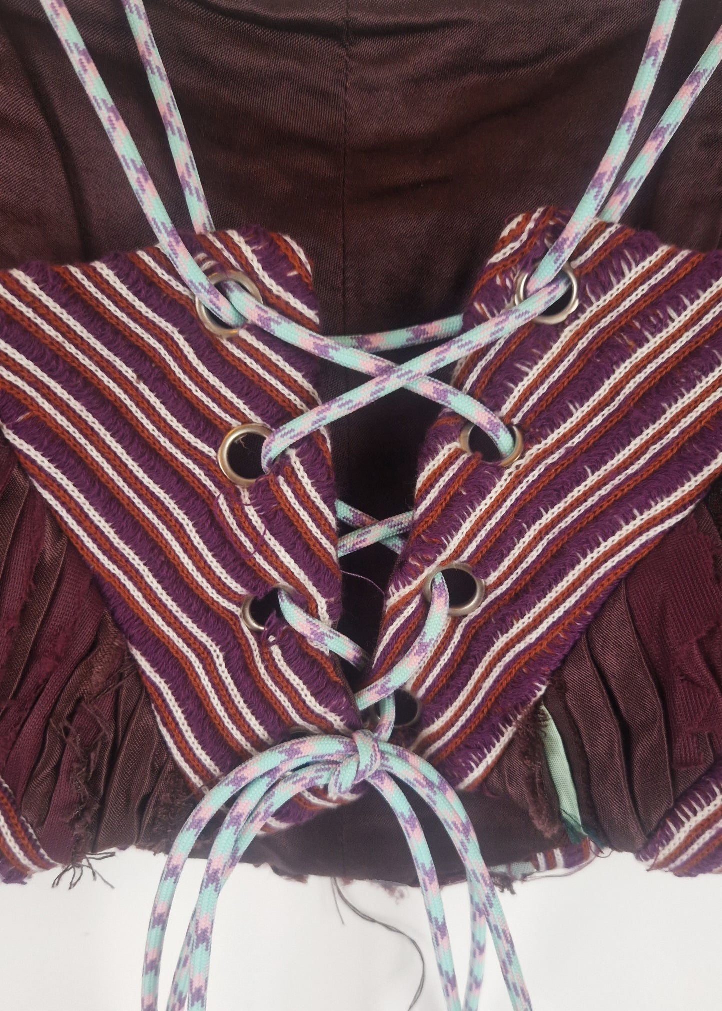 Purple knit corset