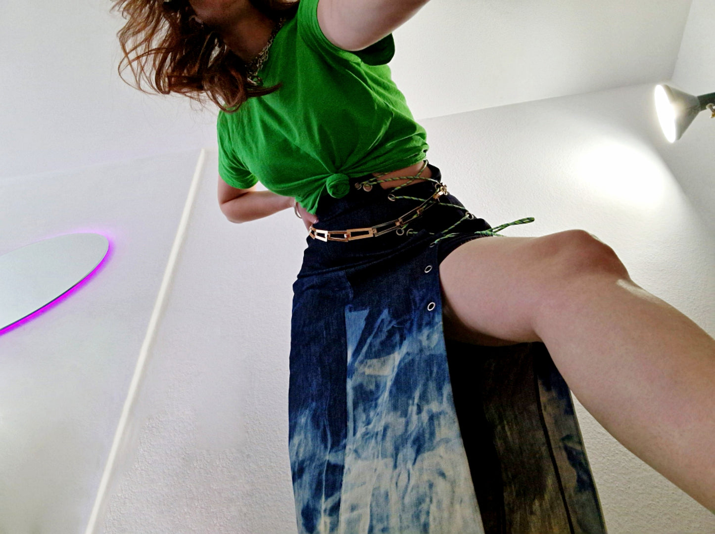 Denim maxi-rok