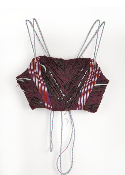 Purple knit corset