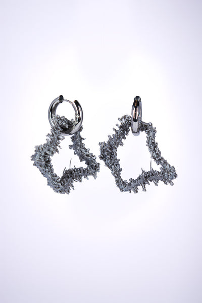 【FUA accessory】　Truth　ピアス　SILVER　L The Fuzzy Pentagon - silver ring – IZZI Label