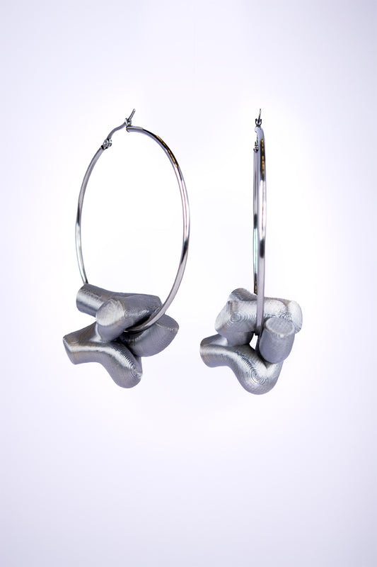 The Medusa - Big silver ring (pair)